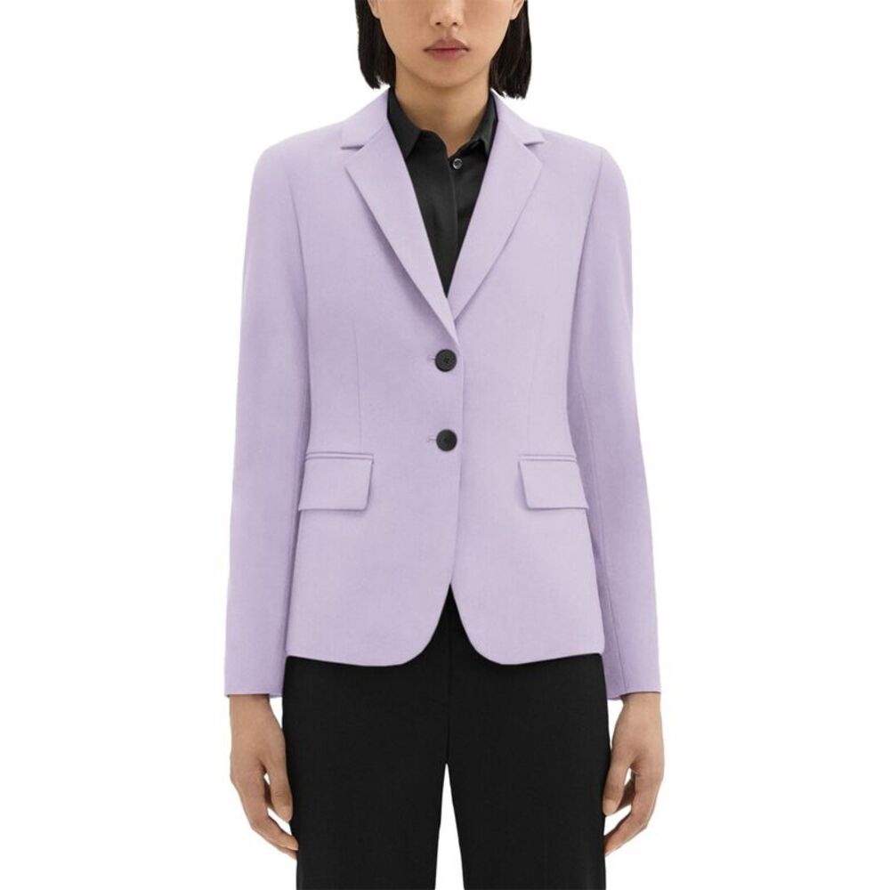 Theory Carissa Wool-Blend Jacket Lilac Sky 00